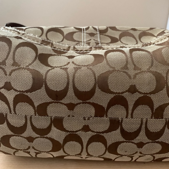 Coach Brown Signature Vintage Tote Bag With Side Pockets - Picture 7 of 12